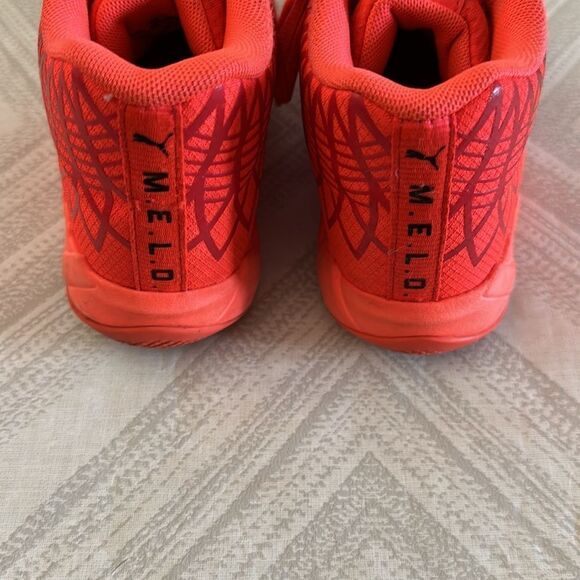 Puma LaMelo Ball MB.01 Not From Here Youth 11C Red Blast High Top Sneakers - Picture 4 of 5